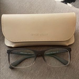 Giorgio Armani glasses in a grey ombré effect